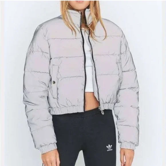 Reflective cropped puffer jacket - Picture 7 of 7